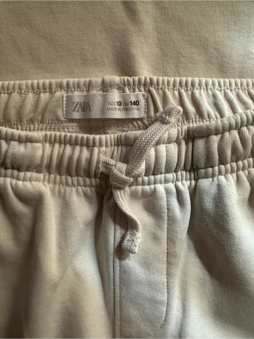 Zara Cream Drawstring Sweatshorts